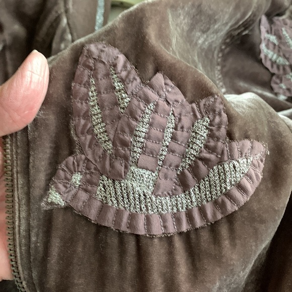 EUC Anthropologie Hei Hei sparrow bomber velvet jacket - Picture 8 of 10